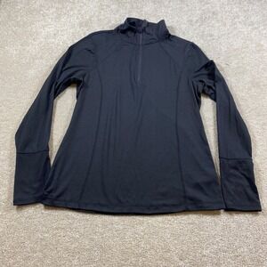 Lukka Lux Quarter Zip Womens Medium Black Thumbhole Activewear Top 1713988